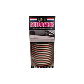   Line, Öntapadós Dekorcsík 8x130cm, Fekete-Barack-Fekete, 69