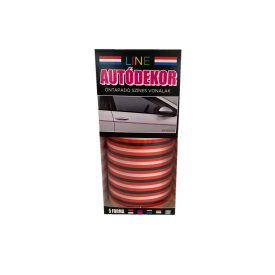   Line, Öntapadós Dekorcsík 8x130cm, Fekete-Piros-Fekete, 73