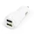 MNC Szivargyújtós USB töltő - 2xUSB - fehér - 2,4A