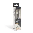 DELIGHT ADATKÁBEL USB-MICRO USB 1M MAX 2A LED FÉNNYEL FEHÉR