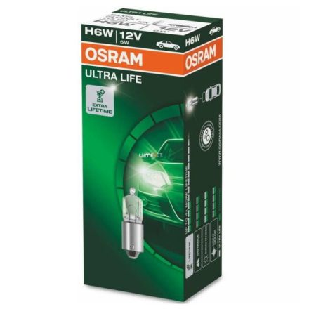 Osram, H6W Izzó, 12V 6W, BAX9S