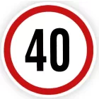 Sebesség korlátozó Matrica, 25-100Km, Nagy