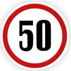 Sebesség korlátozó Matrica, 25-100Km, Nagy
