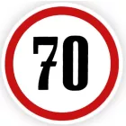 Sebesség korlátozó Matrica, 25-100Km, Nagy