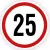 Sebességkorlátozó Matrica 25-130 Km Kicsi