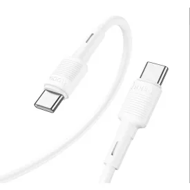 Hoco, X83 Adatkábel USB C - USB C, 1m 60W Fehér