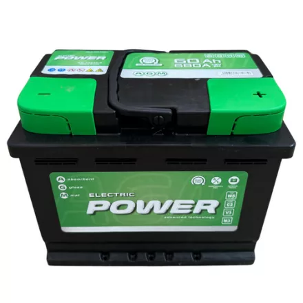 Electric Power,Akkumulátor AGM, 60AH 680A J+