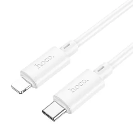  Hoco Töltő és adatkábel Type-C/Lightning csatlakozóval 1 méter PD 20W 2,4A
