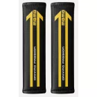 Momo, Plüss Biztonsági Öv Párna, Fekete Carbon-Sárga Logo, Párban