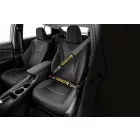 Momo, Plüss Biztonsági Öv Párna, Fekete Carbon-Sárga Logo, Párban