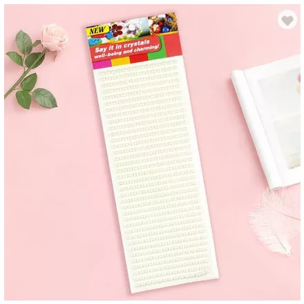 Strasszkő Öntapadós, Gyöngyház fehér 504db