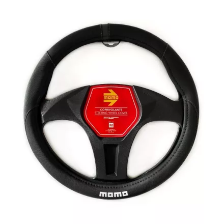 KORMÁNYVÉDŐ MOMO ELEGANT M FEKETE-SZÜRKE/FEHÉR 38-39CM
