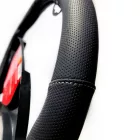 KORMÁNYVÉDŐ MOMO ELEGANT M FEKETE-SZÜRKE/FEHÉR 38-39CM