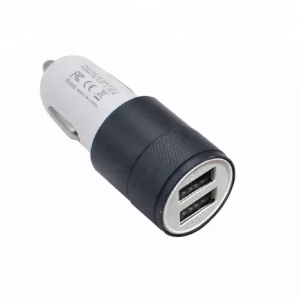 Szivargyújtó Usb Elosztó 2-es, Fekete, 12/24V 2,1A