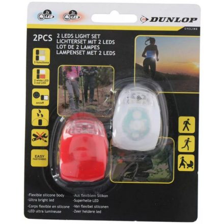 Dunlop, Kerékpár Első+Hátsó Lámpa Led