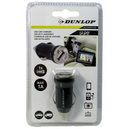 Dunlop, Szivargyújtós Töltő 1xUsb, 1A 12/24V