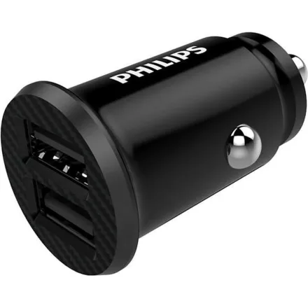 Philips autós töltő 2xusb-a 12w 12-24v