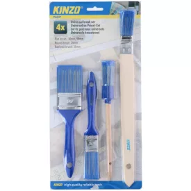   Kinzo Univerzális ecsetkészlet 30 mm-es, 50 mm-es és kerek kefékkel.