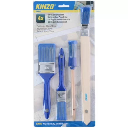 Kinzo Univerzális ecsetkészlet 30 mm-es, 50 mm-es és kerek kefékkel.
