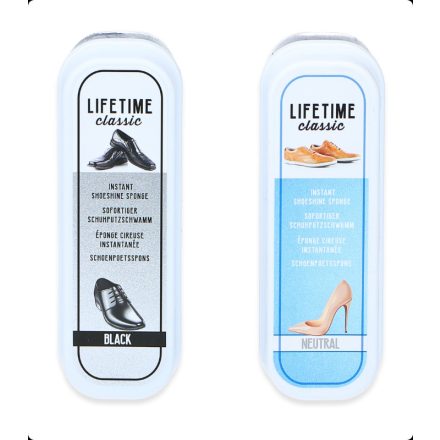 LifeTime, Cipőápoló Szivacs 2 féle, Neutrális/Fekete