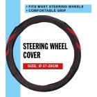 All Ride Kormányvédő - Műbőr - Fekete/Piros - 38cm