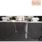 BLACK+DECKER Autós tárolóháló -  30 x 28 cm - Hálós zsebbel a hátsó ülésen - Fekete