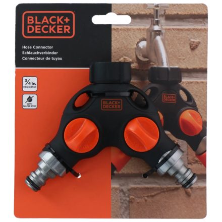 Black & Decker Csapcsatlakozó 3/4 fém kétágú csappal
