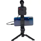 Grundig 3 az 1-ben szelfi stúdió vlogging készlet világító mikrofonnal és állvánnyal