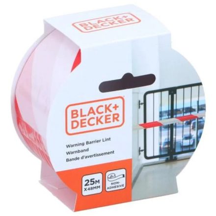 BLACK+DECKER Biztonsági jelölőszalag 48mmx25m Piros/Fehér