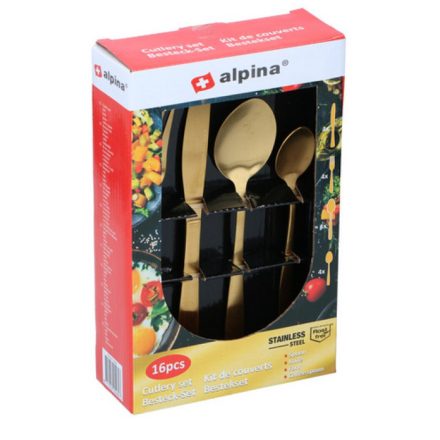 Alpina, Evőeszköz Készlet, Arany 16db