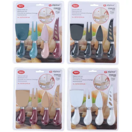 Sajtkés Készlet, 4 darabos, Több Színben