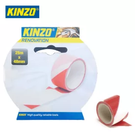Kinzo, Jelölőszalag, Piros-fehér, 48mmx25m