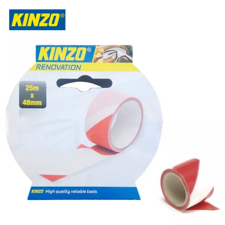Kinzo, Jelölőszalag, Piros-fehér, 48mmx25m