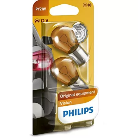 Philips, PY21W Sárga Izzó, 12V 21W Párban