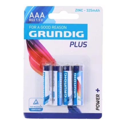 Grundig - AAA / R03 1,5 V-os cink elemkészlet 4 db