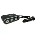 All Ride 3-as Szivargyújtó Elosztó Külön Kapcsolókkal és USB Kimenettel 12/24V
