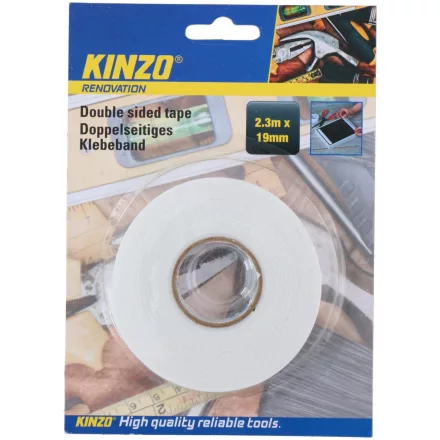 Kinzo, Ragasztószalag, Kétoldalú, 19mmx2,3m