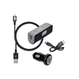   CARPOINT TELEFONTÖLTŐ SZETT 4 DB-OS POWER BANKKAL MICRO USB/LIGH.