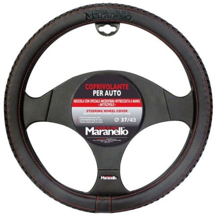KORMÁNYVÉDŐ MARANELLO 37-39CM FEKETE PIROS VARRÁSSAL