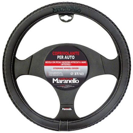 KORMÁNYVÉDŐ MARANELLO 37-39CM FEKETE FEHÉR VARRÁSSAL