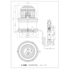 Ajba, Villogó, Xenon, Sárga, Mágneses, 12/24V