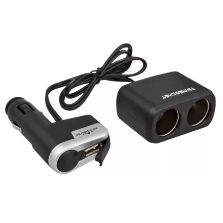 Incar, Wf-0097, Szivargyújtó elosztó, 2-es+USB