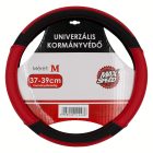 MaxSpeed, Kormányvédő Perforált Bőrhatású, Fekete-Piros, 37-39cm