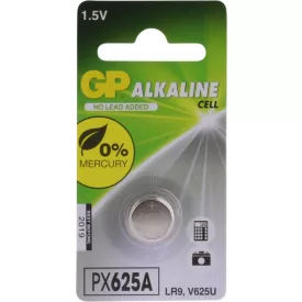 GP,  alkáli gomb elem  PX625