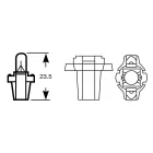 Ring, Izzó Műszerfalba, 2W, 12V, Fehér