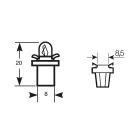 Ring, Izzó Műszerfalba, 0,4W, 12V, Lila