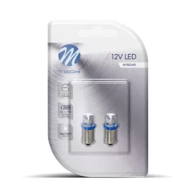 M-TECH IZZÓ 12V BA9S LED KÉK PÁR KONKÁV