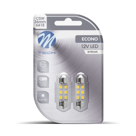 M-TECH C5W szofita LED jelzőizzó, 36mm, 2db/bliszter