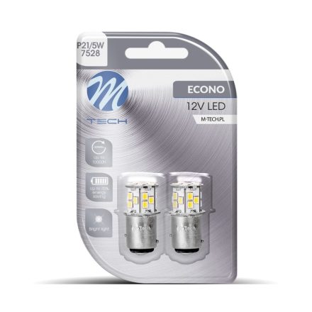 M-Tech, IZZÓ, 12V, BAY15D, SMD, LED, PÁR, FEHÉR, 21XSMD