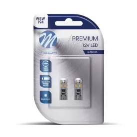 M-Tech, LB312W T10 Led Izzó, Fehér, Canbus, 12V W5W